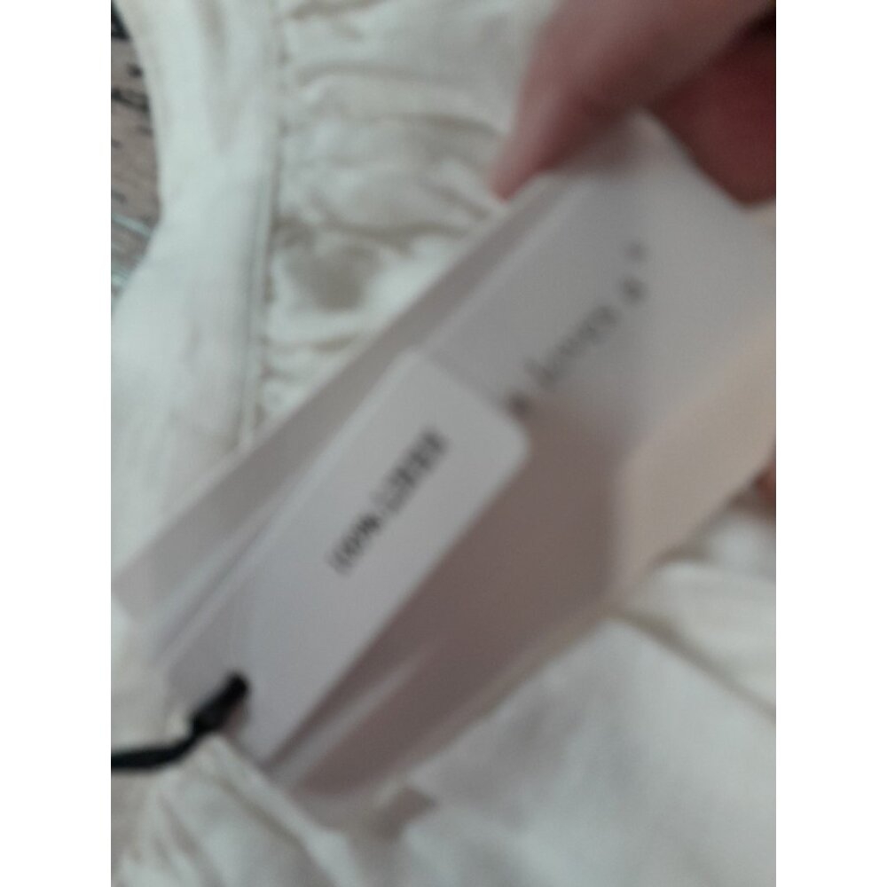 New Size XS 100% Linen Pleated Academia Preppy Coquette Mini Skater Skirt White - Picture 2 of 7